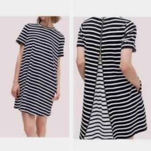 Kate spade, stripe, zip back knit dress size small